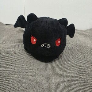 TeeTurtle Reversible Bat Plushie Black Red Angry Silver Happy Vampire Mood Toy